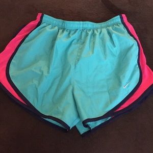 Teal & Pink Nike Dri-Fit Shorts